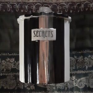 Michaels Porcelain "SECRETS" Lidded Jar